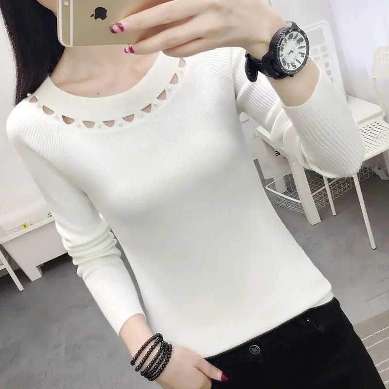 Autumn And Winter New 2021 Foreign Style Loose Round Neck Knitted Women's Long-sleeved Pullover Sweater Worn Inside Outside | Женская