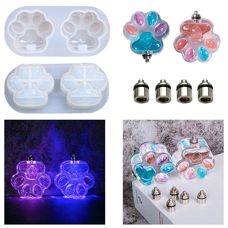 Epoxy Mold Love Paw Light Lamp Bulb Silicone Mold DIY Epoxy Resin Mold Jewelry