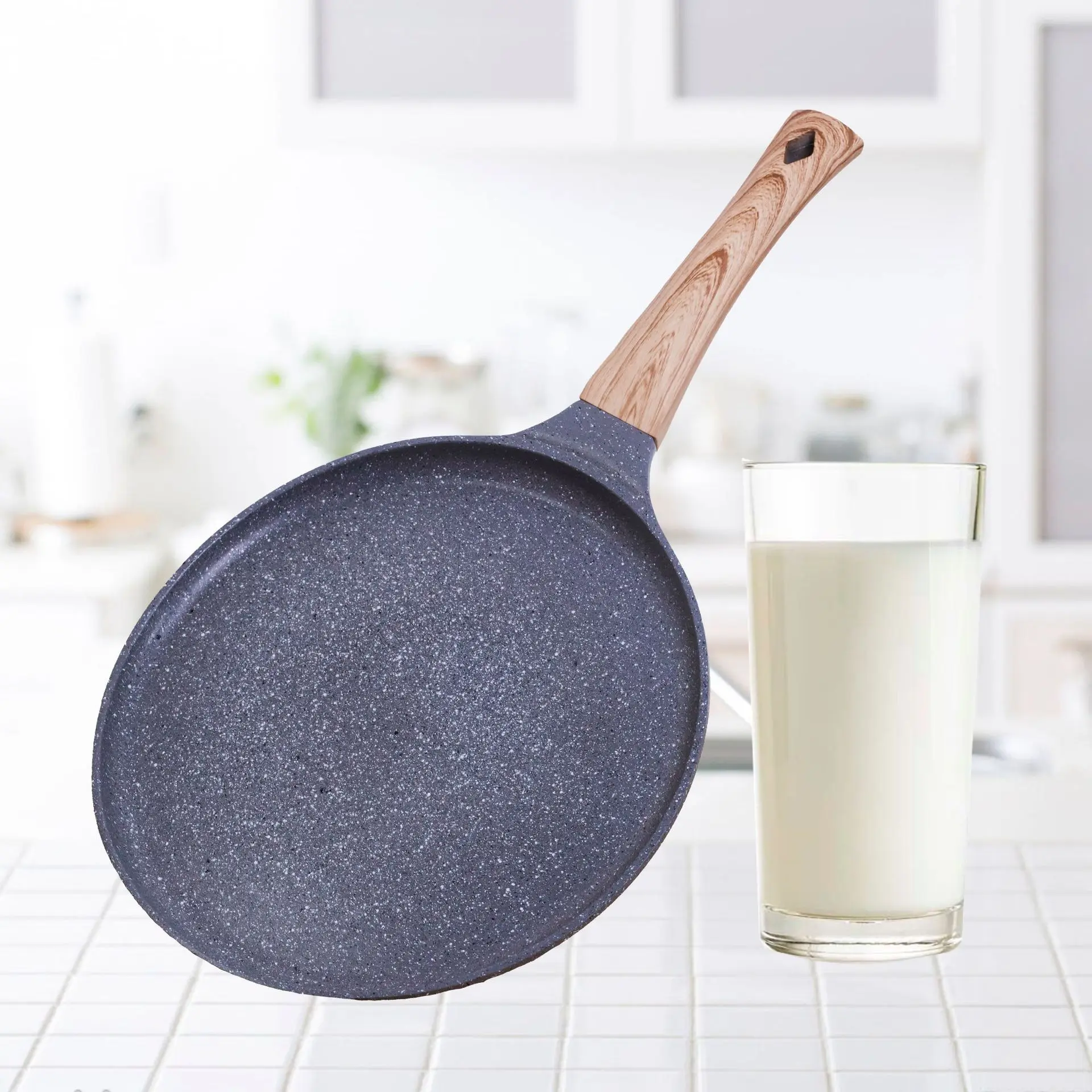 

11 Inch Crepe Pan Pancake Nonstick Flat Griddle Frying Skillet Pan for Omelette