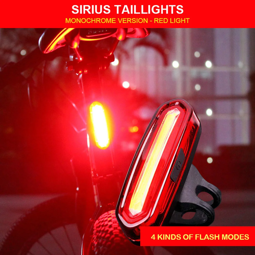 

120LM Bicycle Rear Light Cycling LED Taillight USB Rechargeable Waterproof MTB Road Bike Tail Lights Back Lamp Bike Accessories