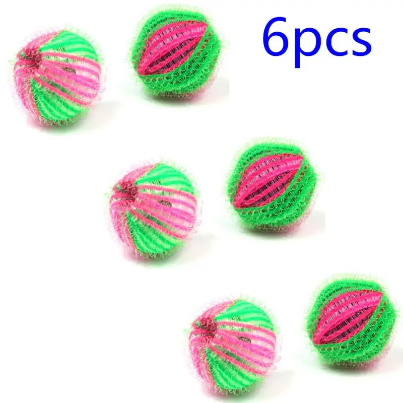 6pcs 4 формы бытовой шарик для стирки, анти-намотка, уход за тканью, Очищающий мяч, мягкий пластик, домашняя стиральная машина, мяч для сухого белья - Цвет: 6pcs