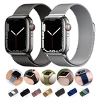 Ремешок для Apple Watch Band 45 мм 41 мм 44 мм iWatch 40 мм 42 мм 38 мм, металлический магнитный браслет для часов Apple Watch Series 7 3 5 6 se