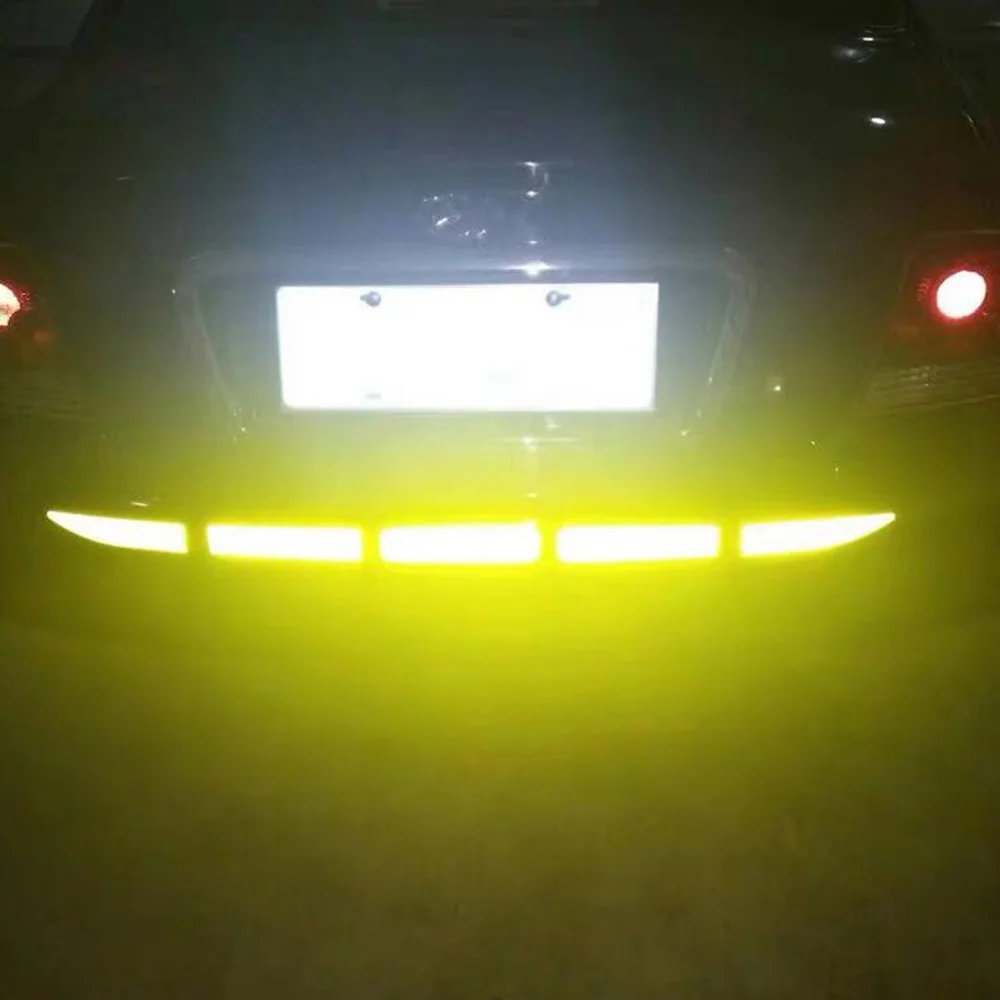 

5pcs Rear Box Reflective Stickers Luminous Anti-collision Rear Warning Strip Universal Safety Mark Protector
