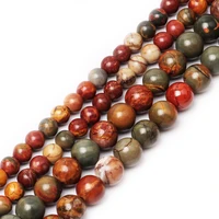 natural red turquoise beads for women men bracelet making round loose gemstone for diy necklace hand string supplies