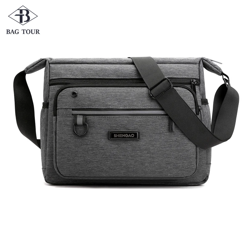 Сумки на плечо для молодых мужчин ретро однотонные сумки мессенджеры прочные