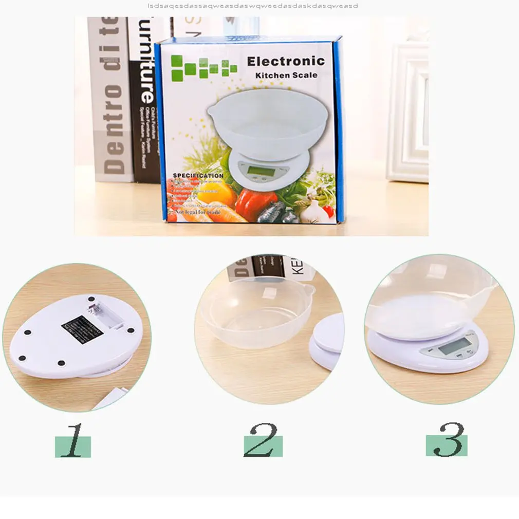5 кг/1 г высокоточные весы цифровые электронные кухонные мини портативные для