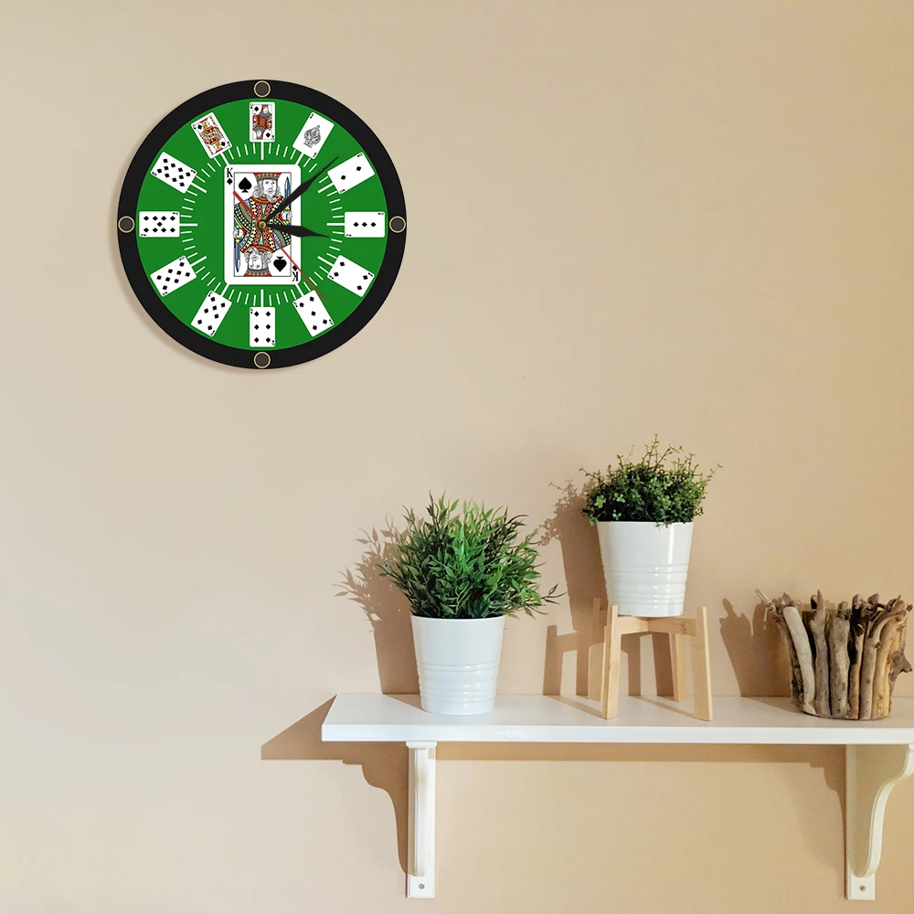 Техасские настенные часы для покерных игр казино мостов украшение комнаты