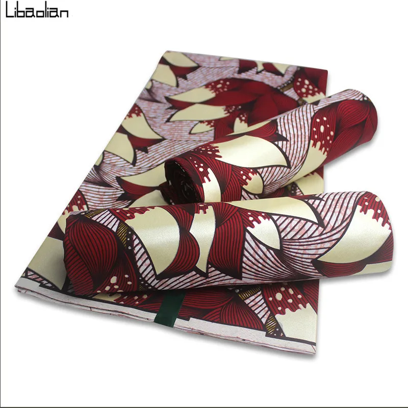 

GOLDEN print african cotton real wax print fabric pretty nigerian wedding party fabric material 6yards/pcs F210-13