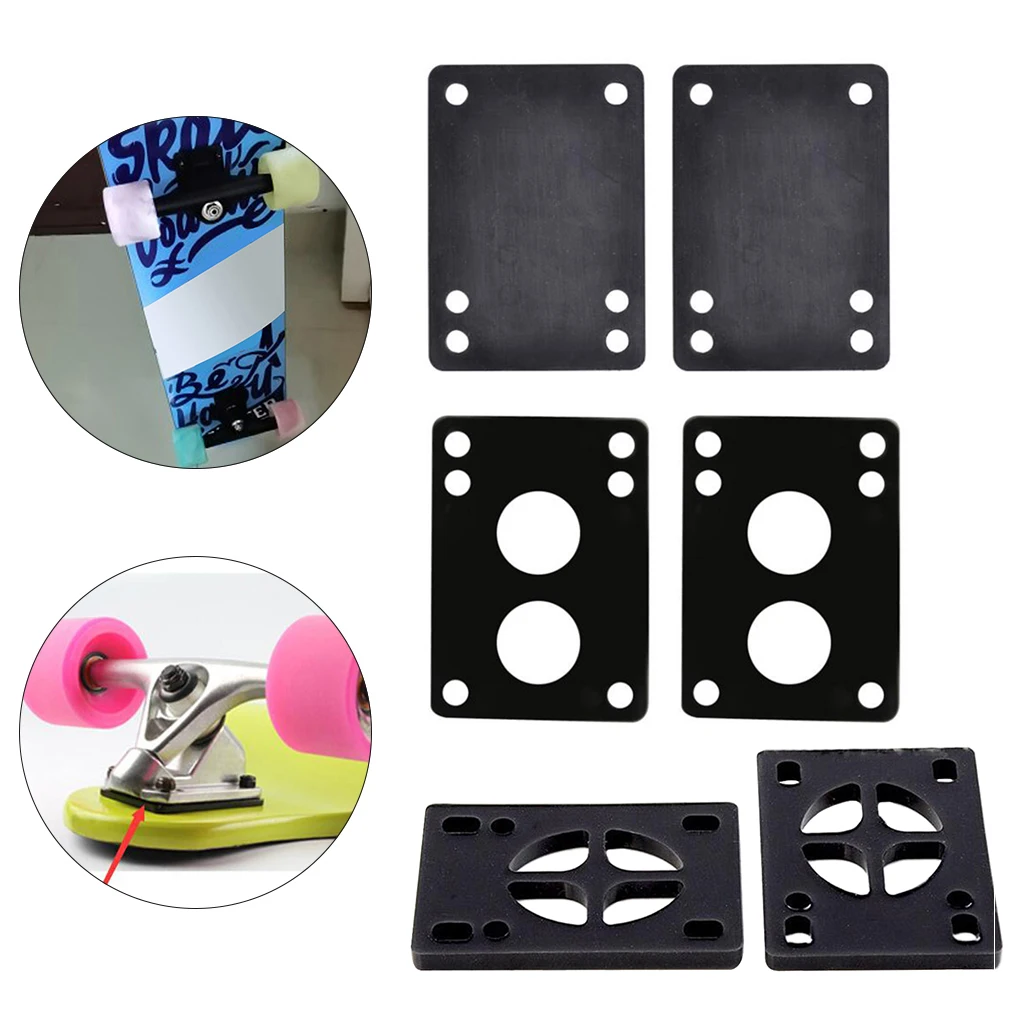 

2pcs Ruer Longoard Skateoard Riser Pads Shock Pads 3mm 6mm lack