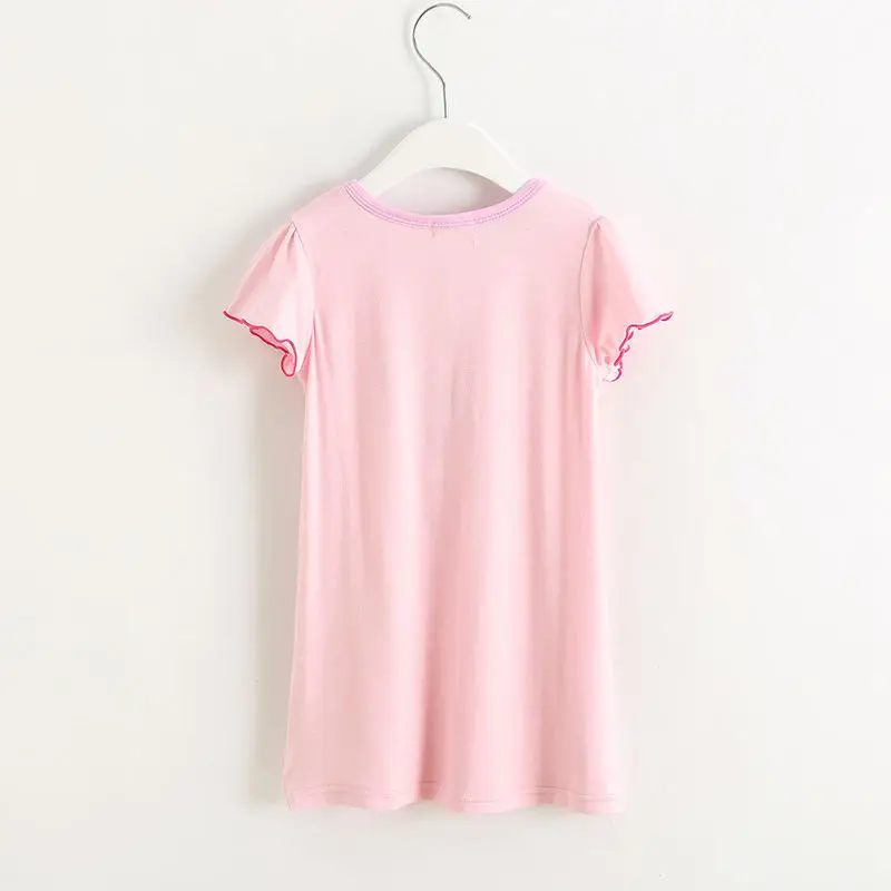 Mom Susy Baby Clothes Modal Cartoon Nightdress Summer Princess Pajamas Dress Unicorn Girls Children Tshirt Sleepwear 2-12Y | Мать и