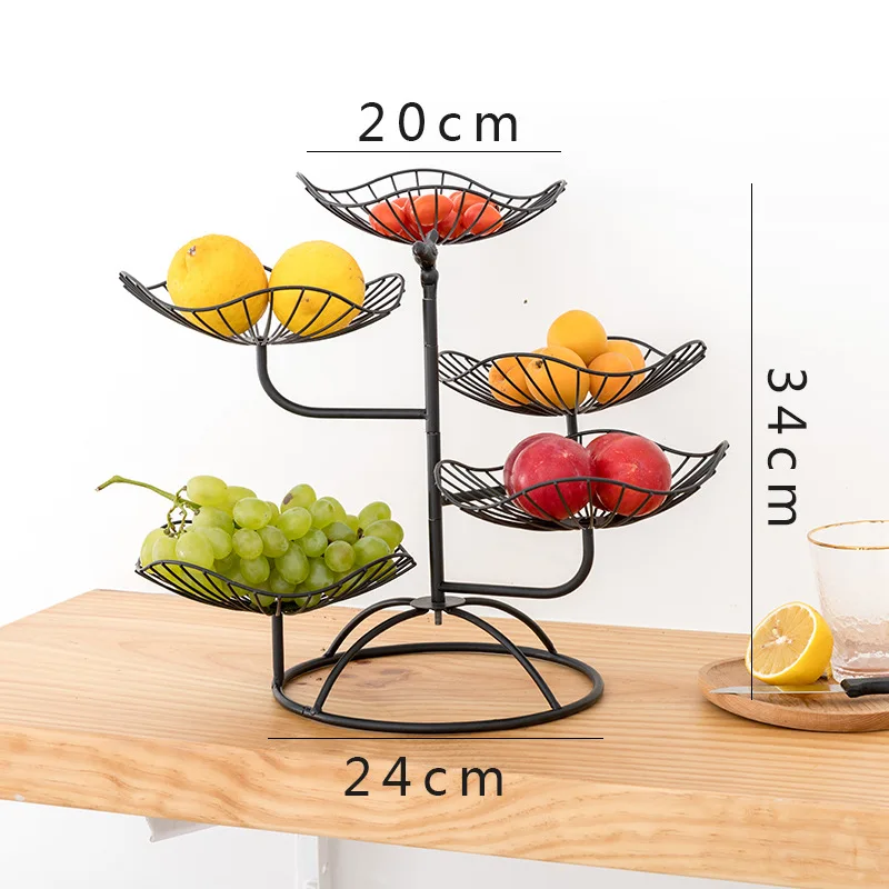 

Nordic multi-layer fruit tray living room home exquisite dried fruit tray snack tray modern creative net red dessert tray candy