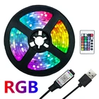 Светодиодная лента RGB 2835 цветов Bluetooth USB ИК-пульт дистанционного управления Гибкая лампа лента Диодная DC5V TV подсветка ночное освещение LED 5M
