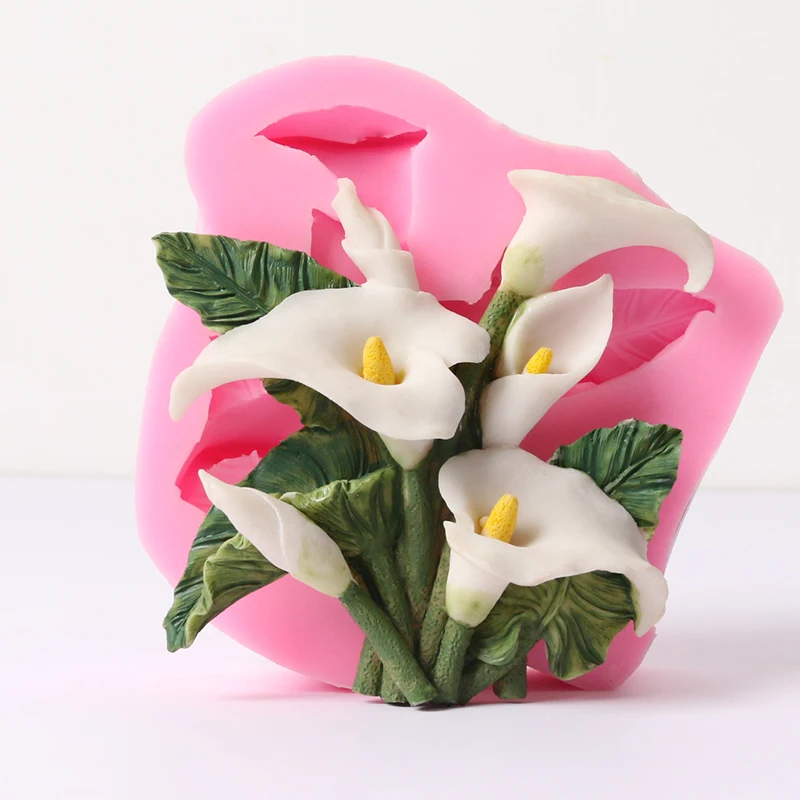 Формы для помадки в форме каллы Силикагель 3D силиконовая форма сделай сам