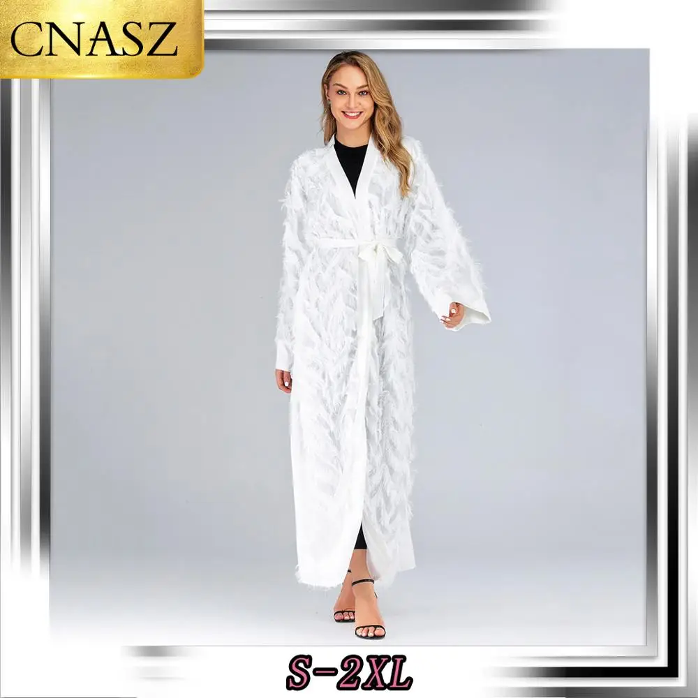 2019 Модная элегантная абайя мусульманская одежда белый халат Бангладеш турецкие