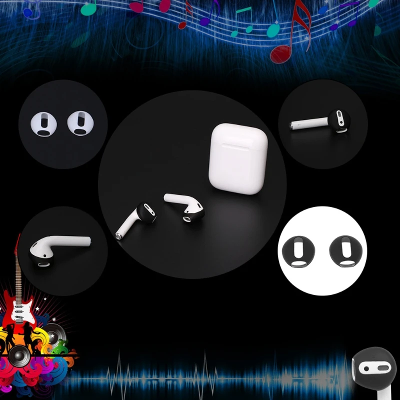 2 пары супертонких силиконовых наушников чехол для обновленный Apple Airpods iPhone 8 7 6 6S