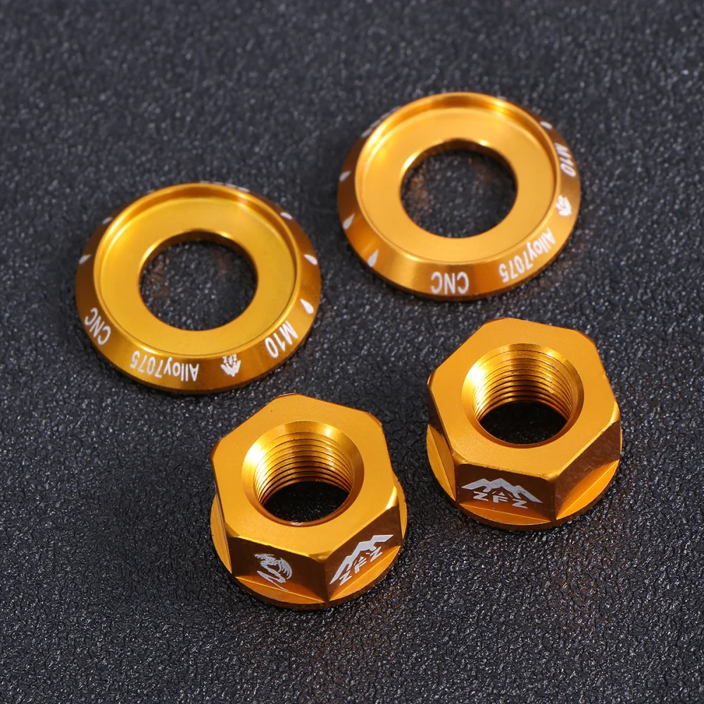 

2PCS M10 Aluminum Alloy Folding Fixed Gear Drum Nut(Golden)