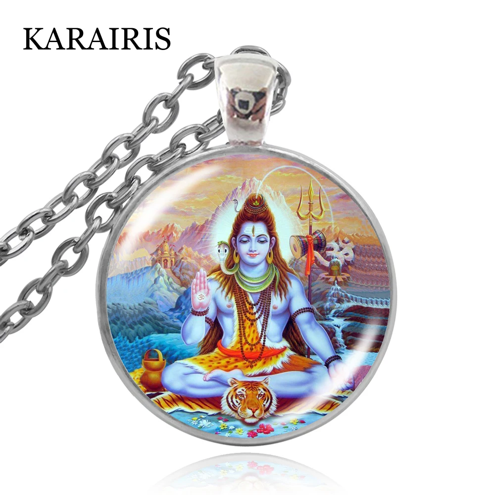 

KARAIRIS Handmade Buddhist Lord SHIVA Necklaces Hindu God Buddha Necklace Charm Religious Pendant Hinduism Necklace Jewelry