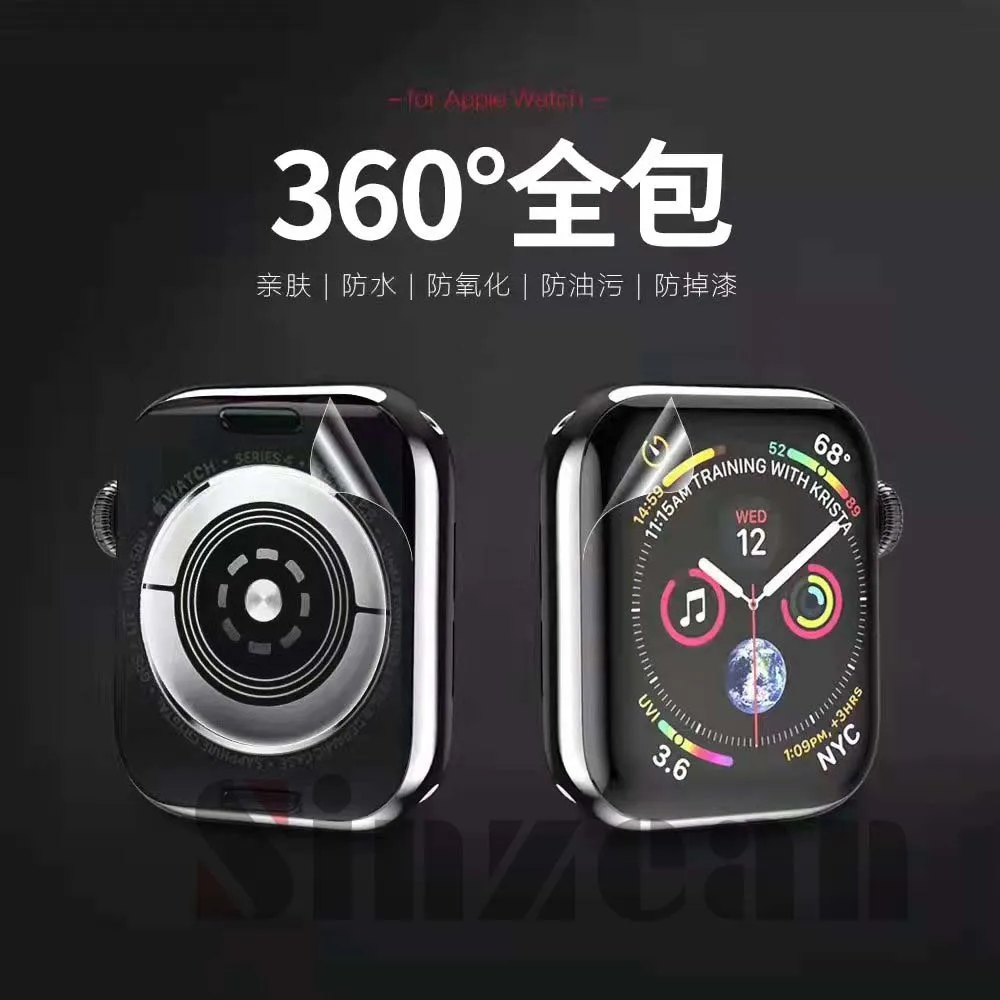 Гидрогелевая пленка для Apple Watch S7 45 мм 41 38 42 40 44 защитная задняя iwatch 7 6 5 4 3 2SE