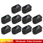 Оптовая продажа! Пульсоксиметр SPO2 портативный на кончик пальца, прибор для измерения пульса и уровня кислорода в крови, 10 шт.