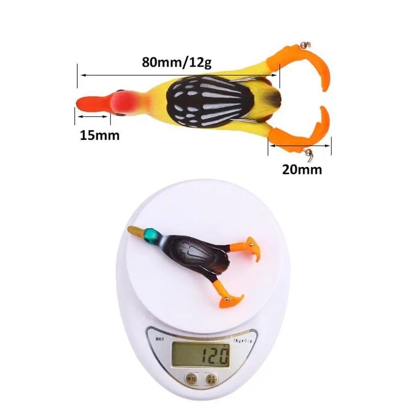 9 5 см 10 г Плавающая Утка Мягкая рыболовная приманка Shad воблеры для рыбалки