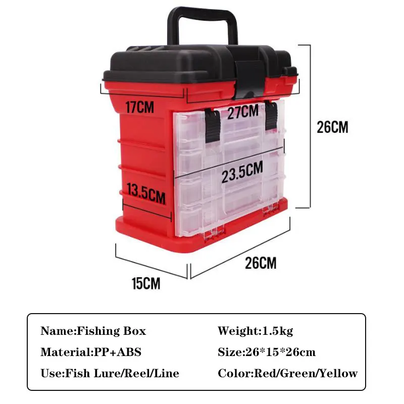 Портативная коробка для рыбной ловли 4 слоя контейнер рыболовной приманки