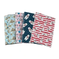 polyester cotton kawaii cartoon bear animals fabric for kids clothes hometextile curtain cushion cover diy 50145cm