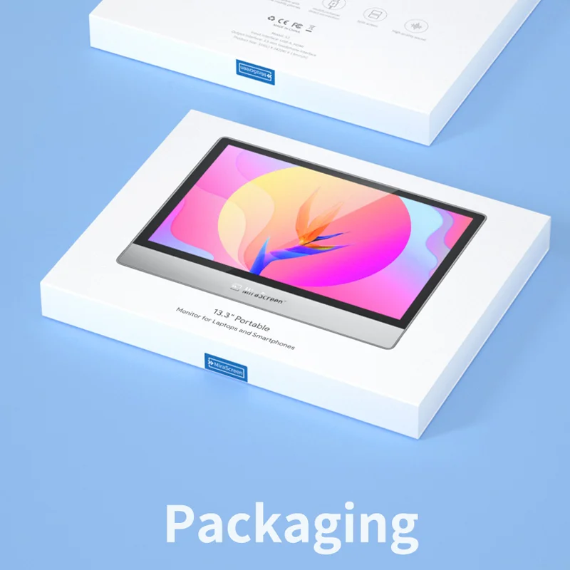 Портативный монитор 13 3 дюймов компьютер с сенсорным экраном монитора HDM Дисплей