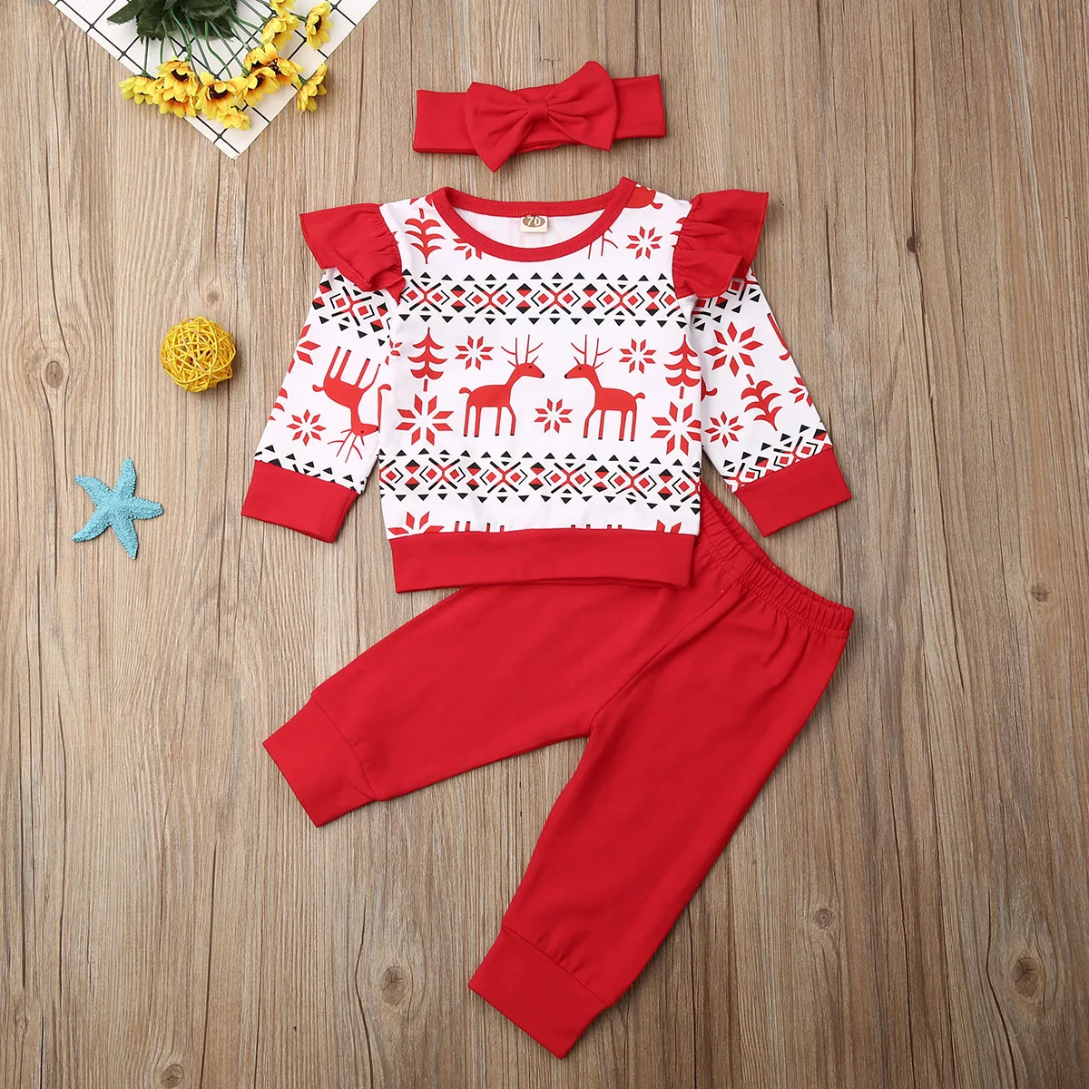 2019 г. Рождественская одежда для всей семьи боди с длинными рукавами принтом оленя