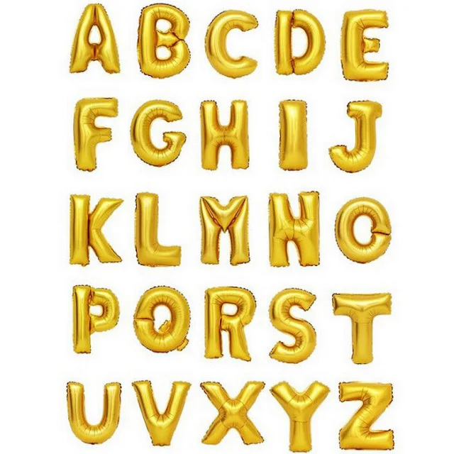 

16inch blue gold letter alphabet foil balloons wedding event christmas halloween festival birthday party B9-47