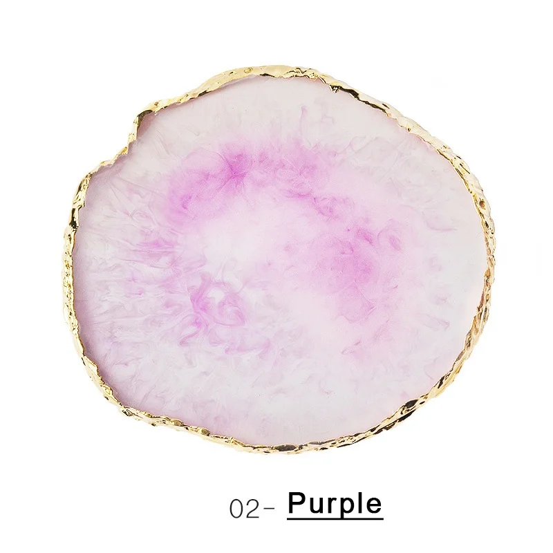 

1 Pcs Resin Stone Color Palette False Nail Tips Drawing Nail Color Palette for Nail Color Mixing Display Manicure Polish Tools