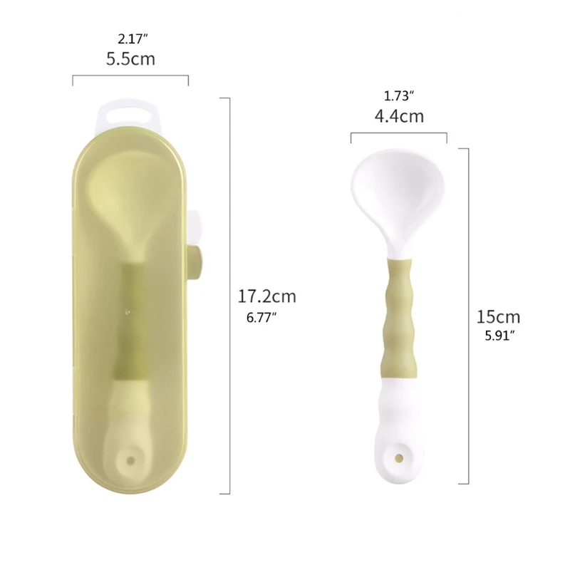 Cuchara de silicona flexible para beb&eacute;, cuchara de entrenamiento de alimentaci&oacute;n para ni&ntilde;os peque&ntilde;os, vajilla libre de BPA-5