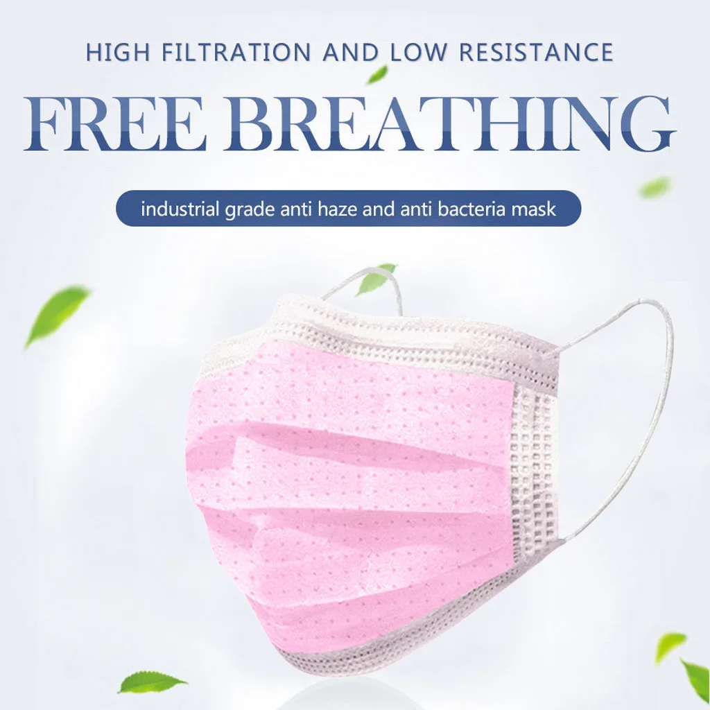 

100pcs Mask Disposable Non Woven 3 Layer Ply Filter Mask mouth Cover mask filter safe Breathable Protective funda mascarilla