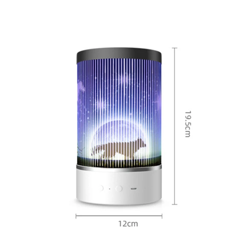 

Night Light Bluetooth Speaker 3D Bedside Table Lamp Color LED Night Lamp Touch Control Rechargeable Portable Best Price