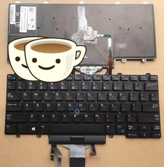Клавиатура для ноутбука Dell Latitude E5450 10 шт. раскладка США с подсветкой треккепкой и