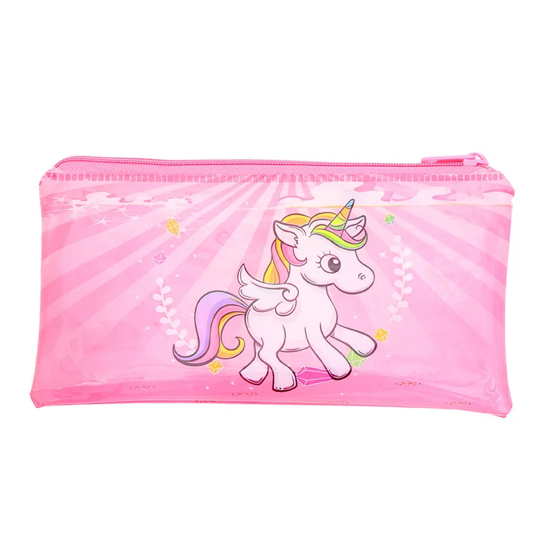 Мультяшный единорог чехол для карандашей девочек искусственная ручка сумка с