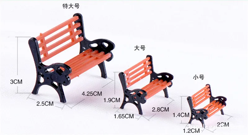 Миниатюрная скамейка для парка 1 пара кукольная статуэтка миниатюрный