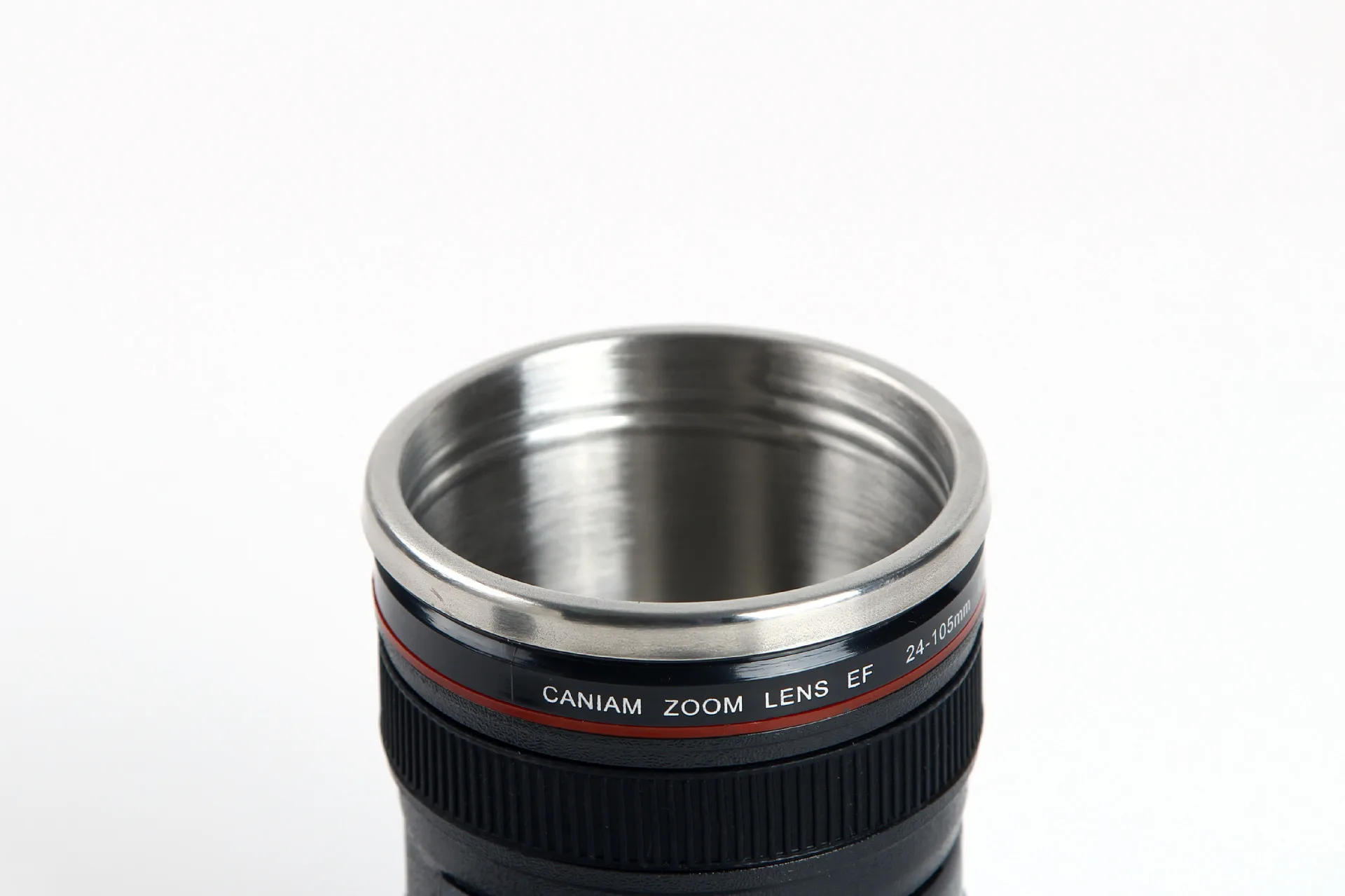 Camera Lens Travel Coffee Tea Cup Mug Creative Stainless Steel Brushed Liner Black Novelty Gifts Thermocup Thermo 24-105MM | Дом и сад