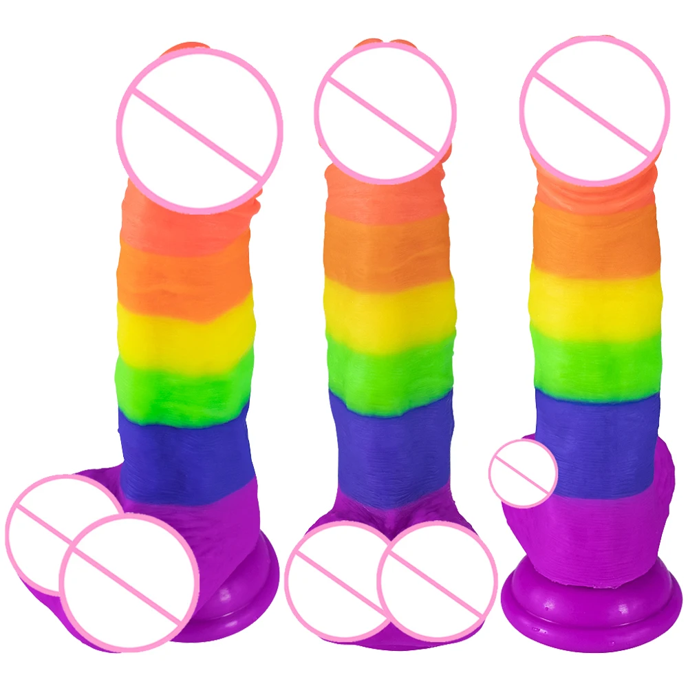 Недорогой цветной фаллоимитатор Анальный Пенис секс-игрушка Женский массажер
