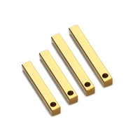stainless steel blank bar pendant engrave silver colorgold metal blank rectangle plate diy wholesale 10pcs