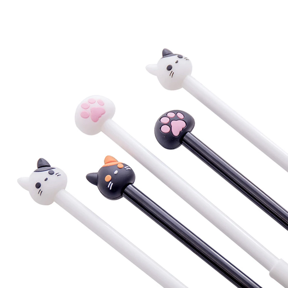 

2Pcs Cute Cat Paw Ink Gel Pen Writing Marker Student Office Stationery Gift