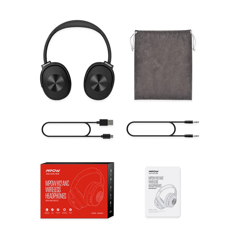 Новые Mpow ANC Bluetooth наушники с активным шумоподавлением Беспроводные проводные HiFi