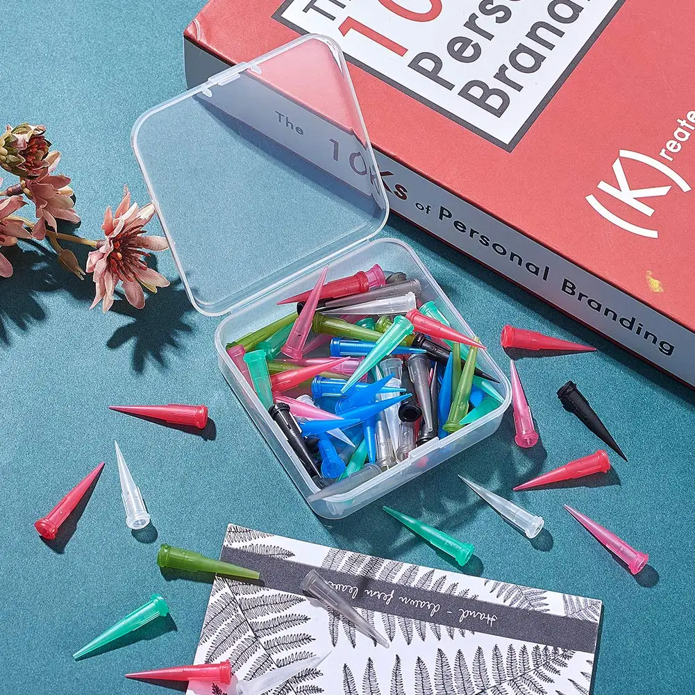 

80 шт., пластиковые конические иглы дозатор игл с 8 смешанными размерами (14 г/16 г/18 г/20 г/22 г/25 г/27 г/30 г)