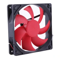 1pc f12025 120mm pc cooling fan red blade 12v desktop 3wire case fan cooler