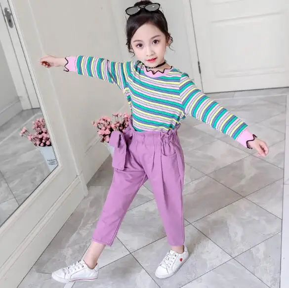 Весенне осенние комплекты одежды для девочек 2020 новый спортивный костюм