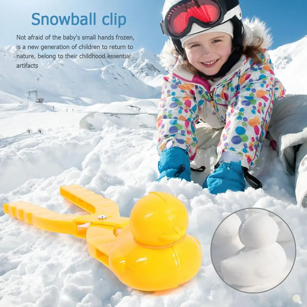 

10PCS Snowball Making Tool Plastic Snowball Machine Clip Cartoon Duck Winter Snow Sand Mold Tool Snowball Outdoor Fun Sports Toy