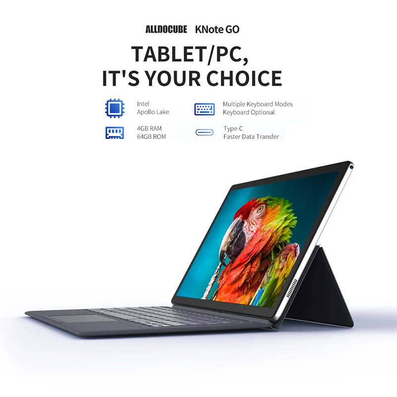 ALLDOCUBE KNote Go 11,6-дюймовые планшеты 2 в 1 Intel HD 1920*1080 IPS экран 4 ГБ ОЗУ 128 ГБ ПЗУ с сенсорным ноутбуком Tablet PC on.