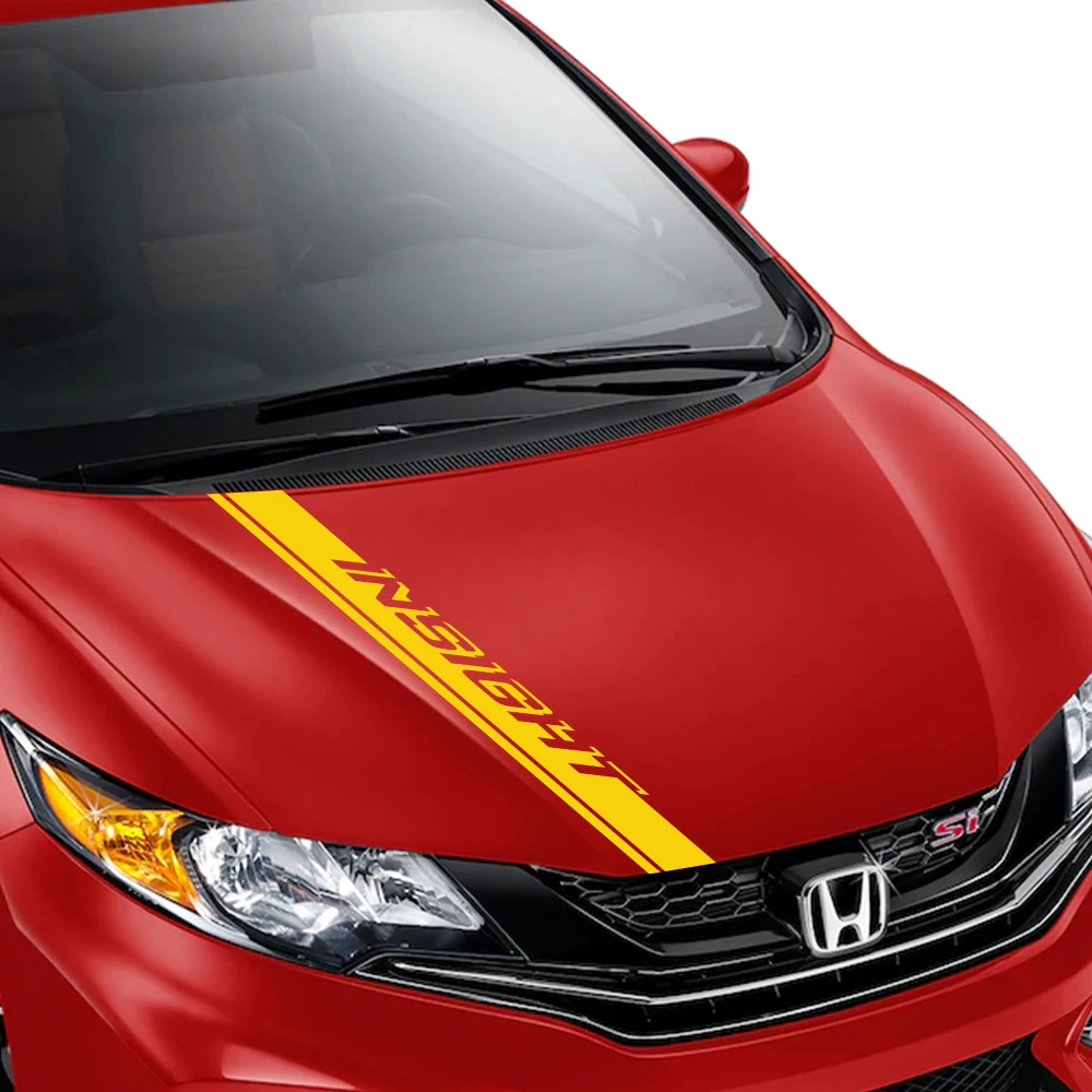 Автомобильный чехол на капот декоративная наклейка для Honda Fit Mugen просветление