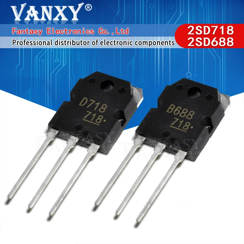 4 шт. 2pais (2SD718 + 2pcs 2SB688 ) ( 2SA1264 2SC3181 )( 2SB1560 2SD2390 2SA1492 2SC3856 D718 B688 TO-3P | Электронные