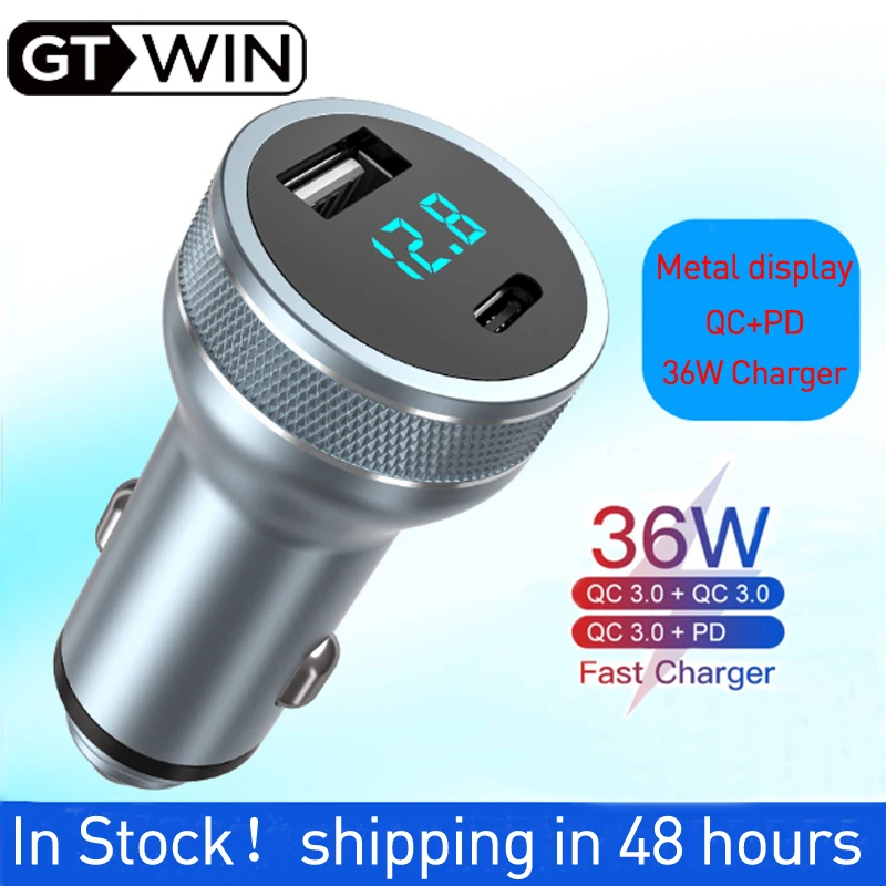 Автомобильное зарядное устройство GTWIN 36 Вт 3 1 А 2 USB-порта адаптер для быстрой
