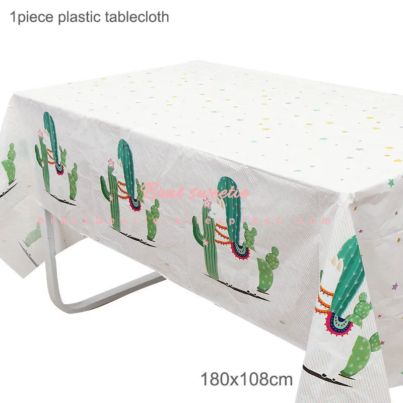 Llama tablecloth Pinata Единорог ламы воздушные шары ламы Альпака воздушный шар из фольги для вечеринок животных Baby Shower поставки с днем рождения украшения Дети - Цвет: Llama tablecloth